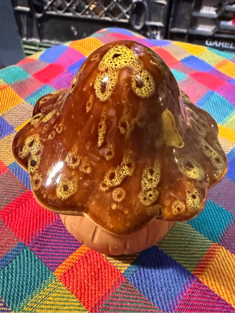 Vintage Inspired Ceramic Mushroom Figurine